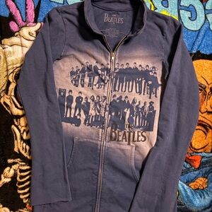 Vintage The Beatles Dark Blue Graphic Men's Jacket